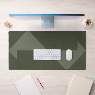 Tapis moderne Moss Green Desk avec flèches - Perso