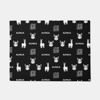 Tapis noir et blanc Alpaca par Wighar