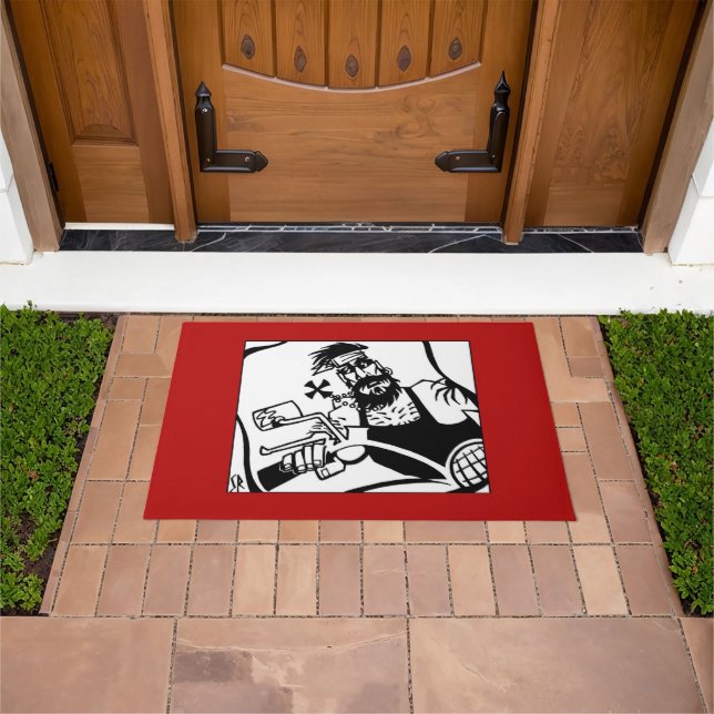 Tapis noir et rouge pour Biker Bro (De plein air)