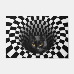 Tapis noir Peeking 3D Doormat   Funny Amoureux des