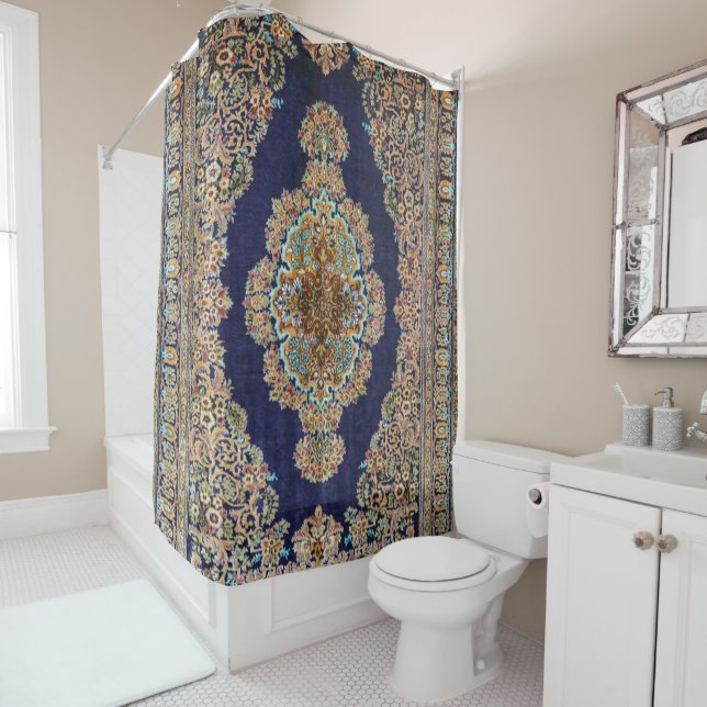 Tapis Oriental Tapis Killim Douche Rideau (En situation)