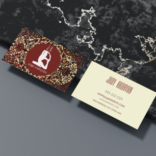 Tapis persan - carte de visite femme de yoga