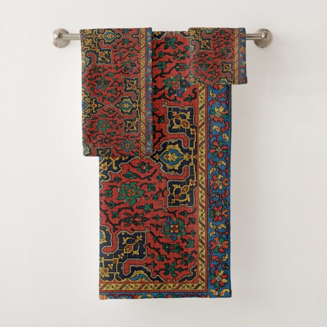 Tapis Perse Tapis Rouge Bleu classique (En situation)