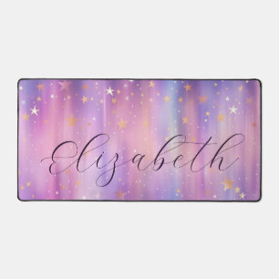Tapis personnalisé écriture scintillante étoile or