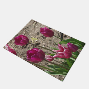 Tapis porte Tulipes pourpres