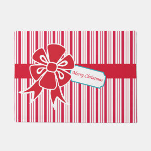 Tapis rouge de porte de la boîte de Noël