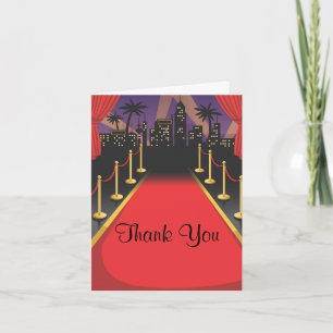 Tapis rouge Hollywood Sweet 16 Cartes de remerciem