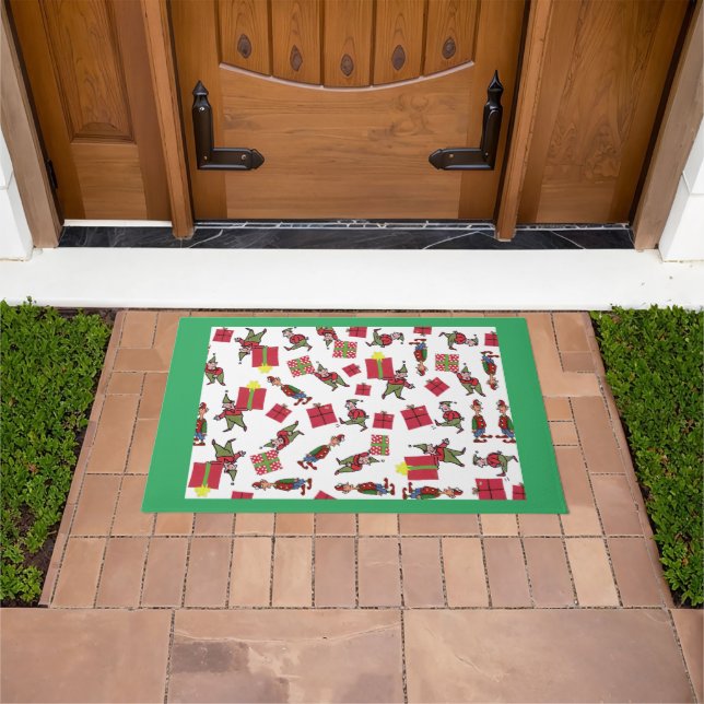 Tapis vert père Noël Christmas Elves (De plein air)