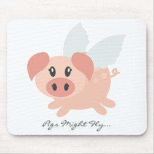 Tapis volant personnalisé de souris de porc