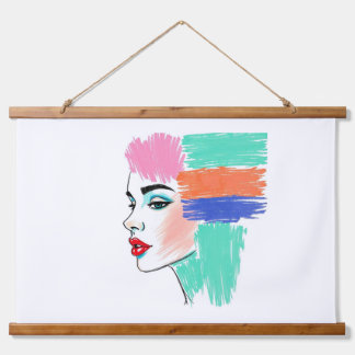 Tapisserie Abstraite Pop Art femme