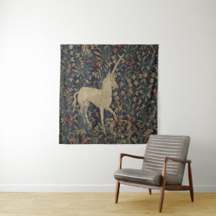 Tapisserie allégorique de "Millefleurs" avec des
