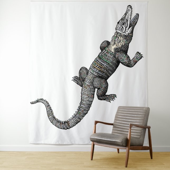 Tapisserie Alligator Élévé (En situation)