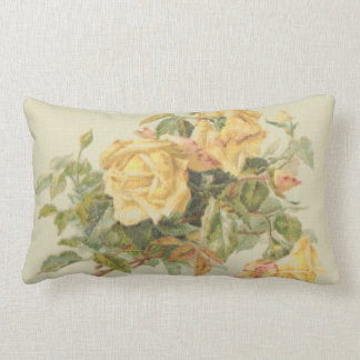 Tapisserie-Art-Gelb-Rosen Lendenkissen