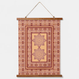 Tapisserie aus Holz und Mauve Wandteppich Mit Holzrahmen