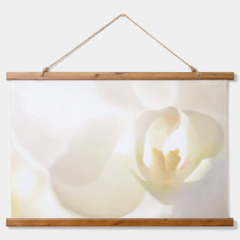 Tapisserie aus weißem Orchid-Design Wandteppich Mit Holzrahmen