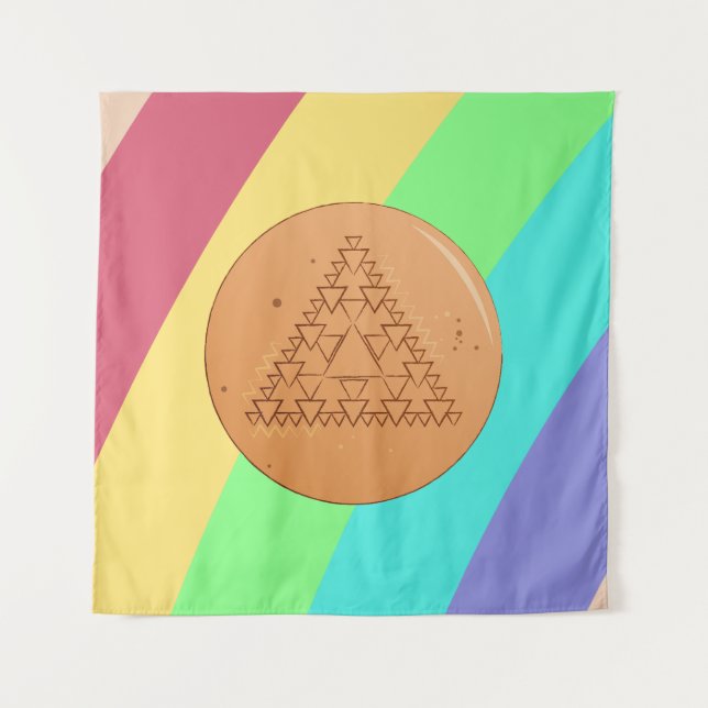 Tapisserie avec le jeu Dalgona Triangle multiple (Devant)