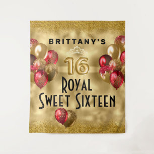 Tapisserie Ballons Pailletés Rouge Or Royal Sweet