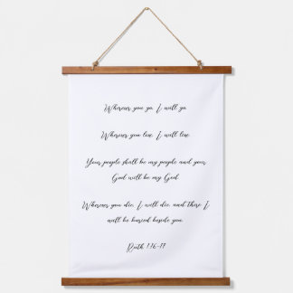 Tapisserie Bibel - Ruth 1:16-17 Wandteppich Mit Holzrahmen
