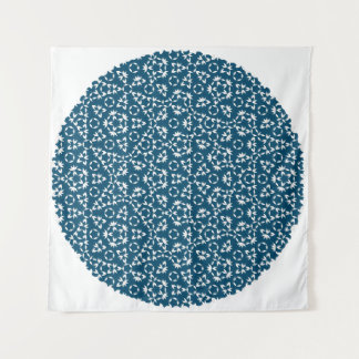 Tapisserie blanche Motif de carreaux de Penrose Mg