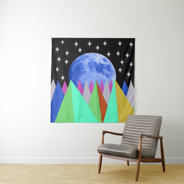 Tapisserie Blue Moon (En situation)