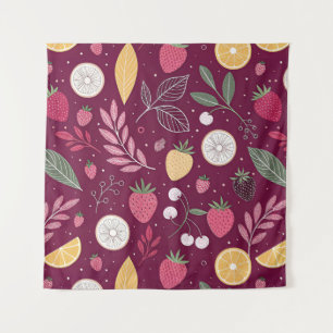 Tapisserie botanique carrée – 57x57 Fruit prune pr
