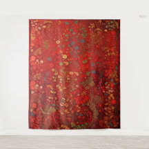 Tapisserie botanique - Flore impressionniste sur r