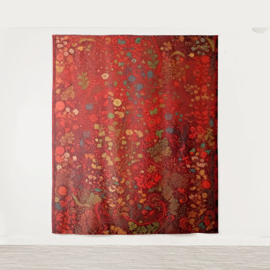 Tapisserie botanique - Flore impressionniste sur r