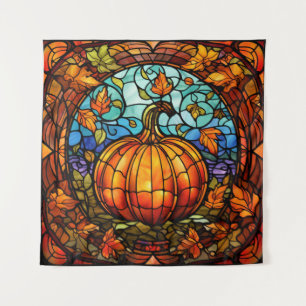 Tapisserie citrouille en verre