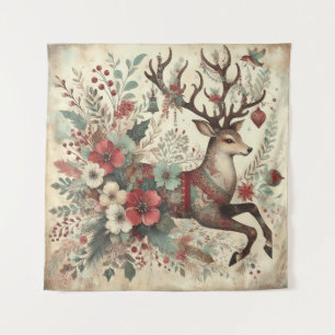 Tapisserie classique de cerfs de Noël