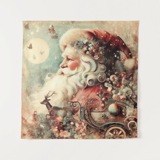 Tapisserie classique Père Noël de Noël (Devant)