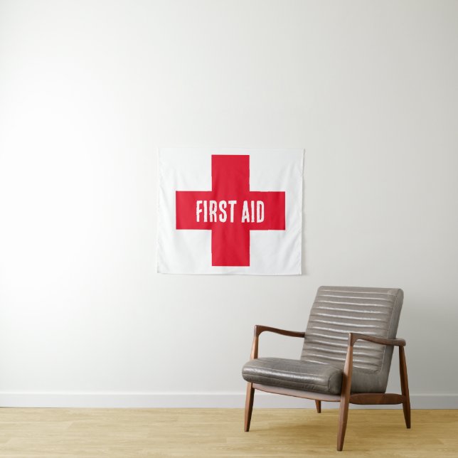 Tapisserie - Croix Rouge de premiers secours (En situation (horizontale))