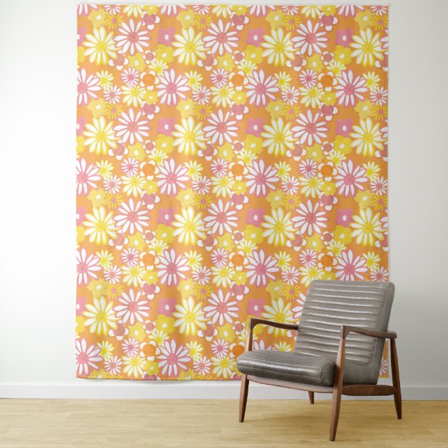 Tapisserie Daisies d'été (En situation)