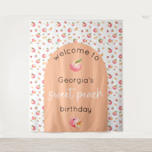 Tapisserie d'anniversaire Sweet Peach fond