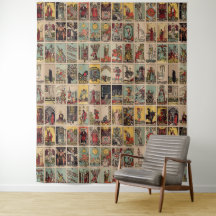 Tapisserie de Cartes de Tarot Style Vintage - Magn