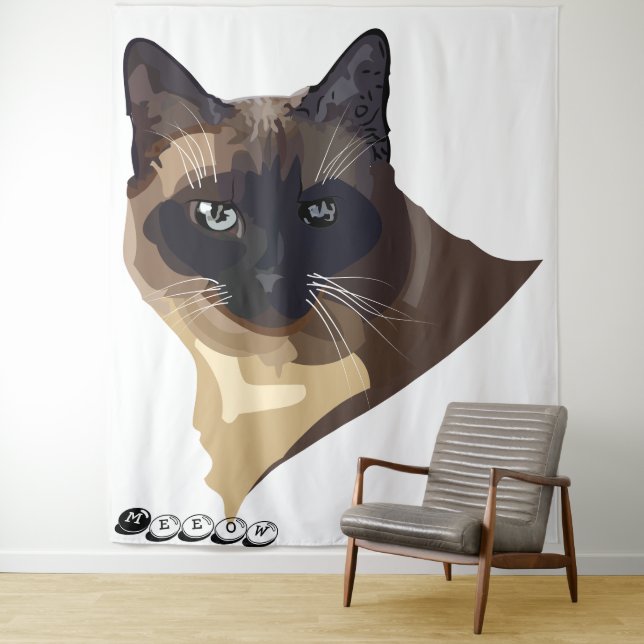 Tapisserie de chat Meeow (En situation)