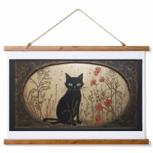 Tapisserie de chat noir