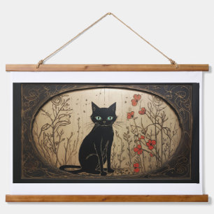 Tapisserie de chat noir