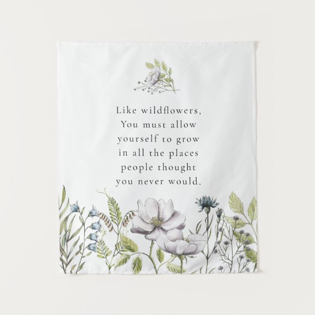 Tapisserie de citation de fleur sauvage (Devant)