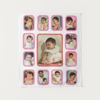 Tapisserie de collage photo pour bébé de 12 mois p