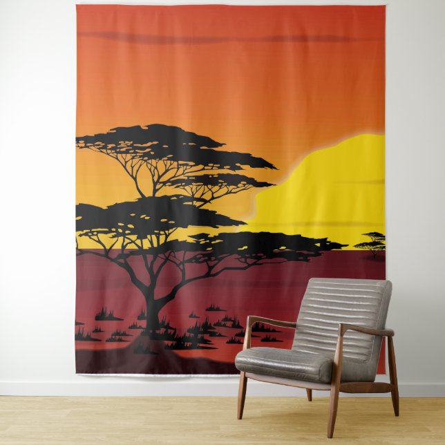 Tapisserie de coucher de soleil (En situation)