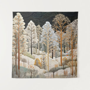 Tapisserie de courtepointes en hiver