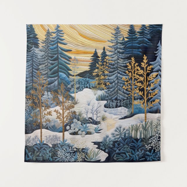 Tapisserie de courtepointes en hiver (Devant)