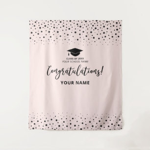 Tapisserie de félicitations en confettis roses pou