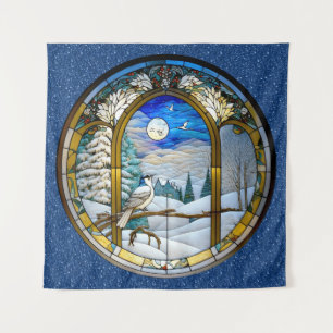 Tapisserie de fenêtre d'hiver
