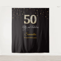 Tapisserie de fond de fête d'anniversaire de 50 an