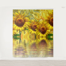 Tapisserie de fond de photo de tournesol amusant
