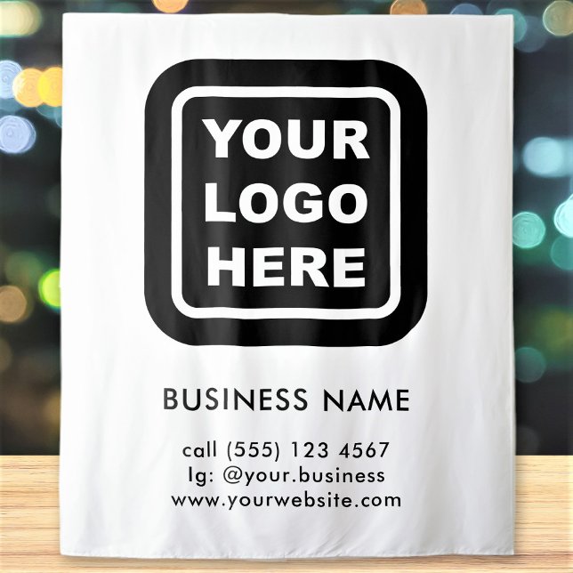 Tapisserie de fond personnalisée avec logo et coul (Créateur téléchargé)