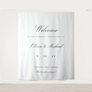 Tapisserie de fond personnalisée pour mariage élég