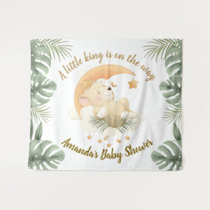 Tapisserie de Fond pour Baby Shower Lionceau