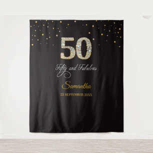 Tapisserie de fond pour fête d'anniversaire de 50